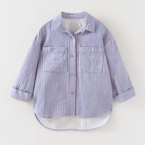 ZARA Textured Button Down Shirt